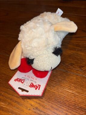 Lamb Chop Plush Toy - Cream with Red Feet